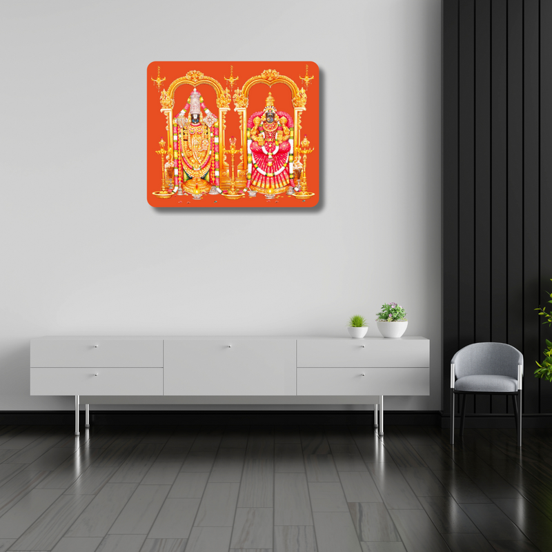 Tirupati Balaji with Padmavati & Andal Wall Hanging
