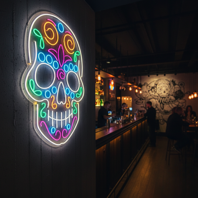Skull Neon Sign