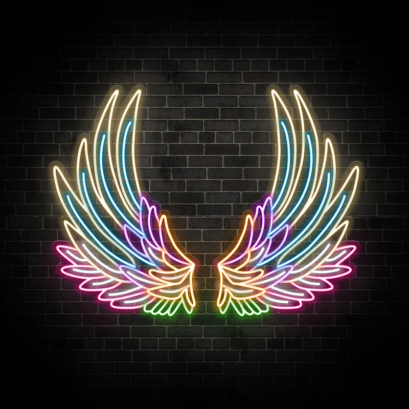 Galaxy Wings Neon Sign