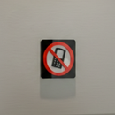 No Mobile Phones - Layered 3D Prohibition Sign