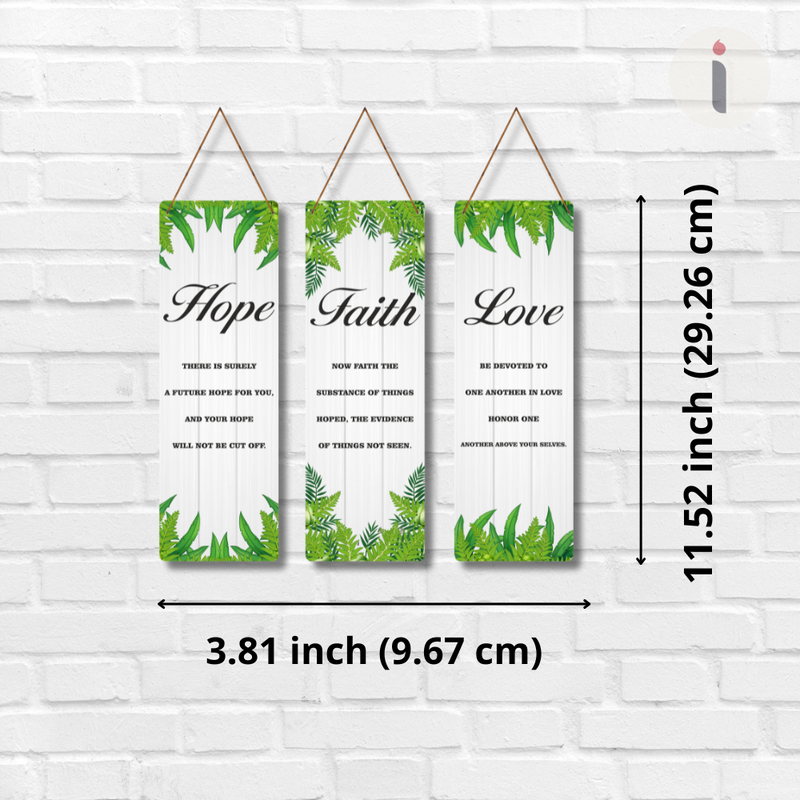 Hope, Faith & Love Wall Hanging