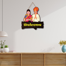 Maharashtrian Couple Welcome Wall Hanging