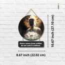 Buddha Peace Quote Wooden Wall Hanging