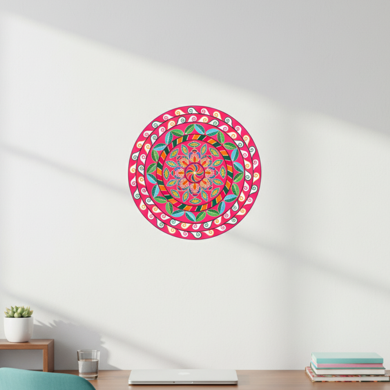 Leaf Swirl Harmony Mandala Wall Decor