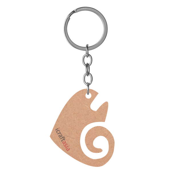 Heart Swirl MDF Key Chain