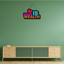 Health Is Wealth Wooden Wall Hanging
