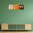 Jagannath, Balabhadra, Subhadra Face Wooden Wall Hanging