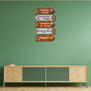 "Welcome to Our" wooden wall hanging