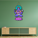Louts Vishnu Wooden Wall Hanging