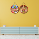 Maa Lakshmi Ganesh Saraswati Divine Wall Hanging