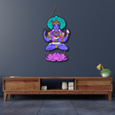 Louts Vishnu Wooden Wall Hanging
