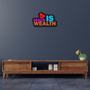 Health Is Wealth Wooden Wall Hanging