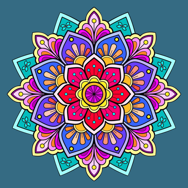Symmetric Petal Aura Mandala Wall Decor
