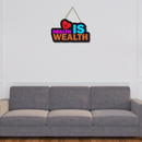 Health Is Wealth Wooden Wall Hanging