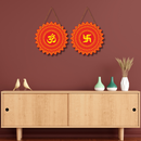 Om Swastik Spiritual Wooden Wall Hanging