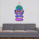 Louts Vishnu Wooden Wall Hanging