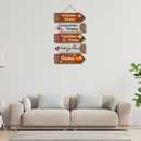 "Welcome to Our" wooden wall hanging