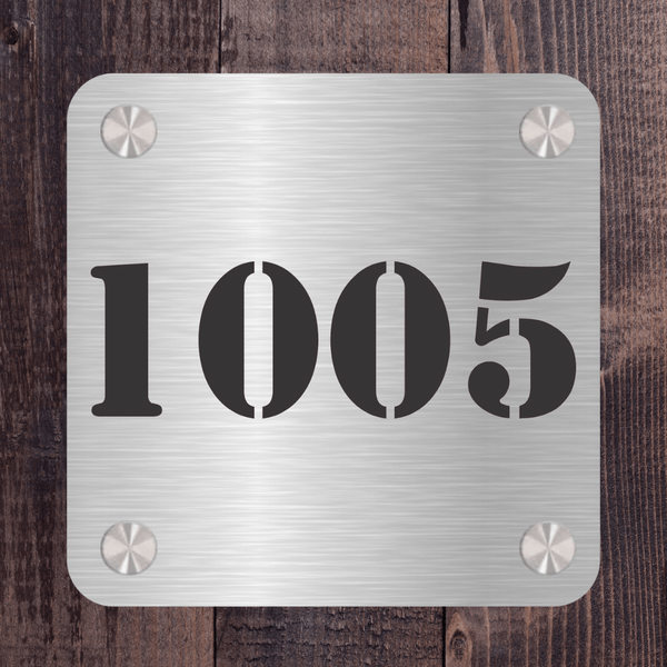 Squarica - Stainless Steel House Number Sign