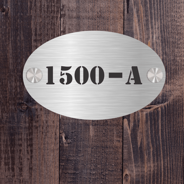 Ovalica - Stainless Steel House Number Sign