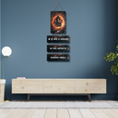 Om Shreem Hreem Kleem Gam Ganapataye Wooden Wall Hanging