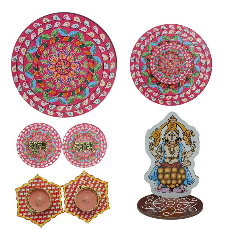 Traditional Diwali Festival MDF Décor Set
