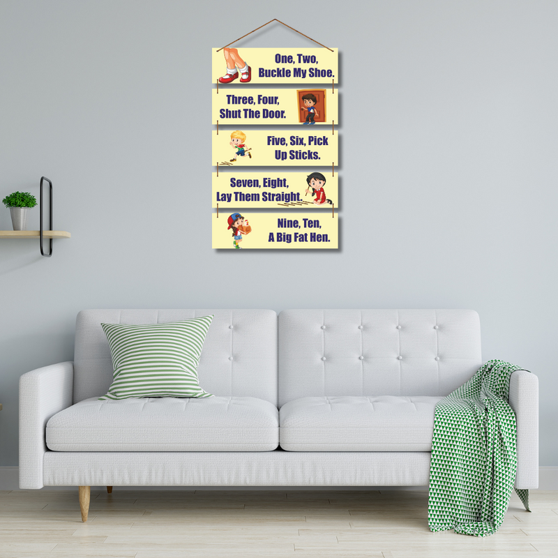 One, Two, Buckle My Shoe Wall Hanging