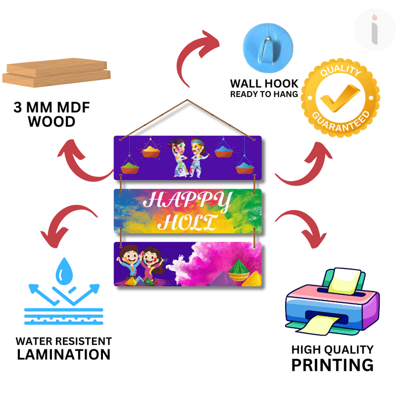 Happy Holi Wall Hanging
