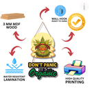 Don't Panic It's Organic Wooden Wall Hanging