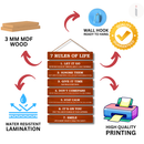 7 Rules of Life Wooden Wall Hanging