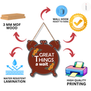 Great Things A Wait Wooden Wall Hanging