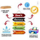 Don't Decrease The Goal Motivation Wall Hanging