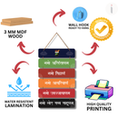 Jain Panch Parmeshthi Wooden Wall Hanging