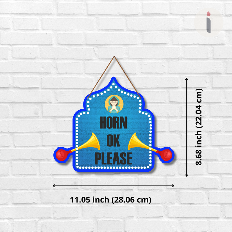 Horn OK Please Wall Hanging
