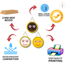 Jagannath, Balabhadra, Subhadra Face Wall Hanging