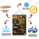 Lord Ganesha Shubharambh Wooden Wall Hanging