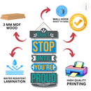 Don't Stop Until You're Proud Wooden Wall Hanging