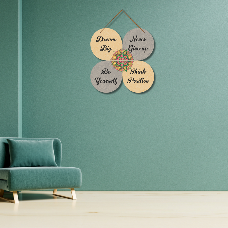 Floral Mandala Motivation Wall Hanging – Daily Inspiration for a Positive Mindset
