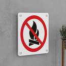 No Open Flames Sign
