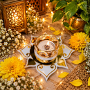 White & Gold Decorative Diya
