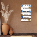 "Keep Smiling, Be Positive, Dream Big, Be Kind, Work Hard, Stay Humble" Wall Hanging - ICraft asia