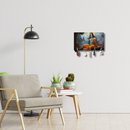 Lord Krishna Wooden Wall Key Holder - ICraft asia