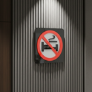 Non-Smoking Room - Layered 3D Prohibition Sign