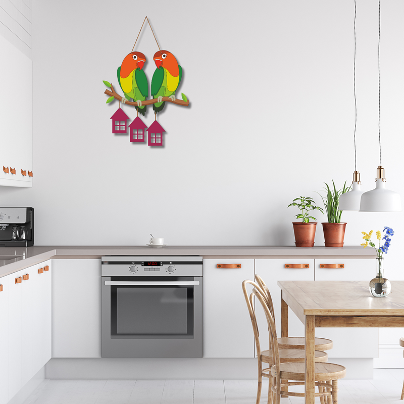 "Parrots love bird." Wall Hanging