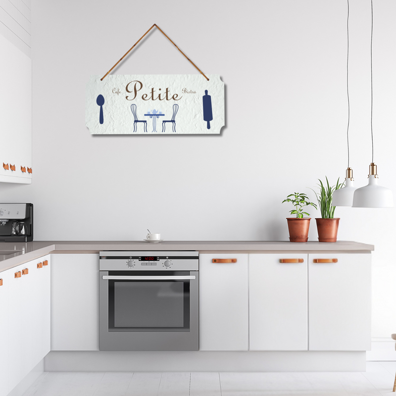 "Chalk My Theme Le Petite Rustic Wooden Wall Hanging for kitchen" Wall Hanging