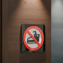Outside Food Not Allowed - Layered 3D Prohibition Sign