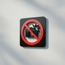 No Flash Photography - Layered 3D Prohibition Sign