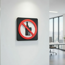 No Alcoholic Beverages - Layered 3D Prohibition Sign