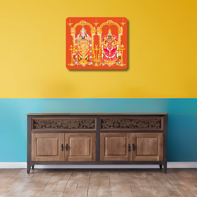 Tirupati Balaji with Padmavati & Andal Wall Hanging