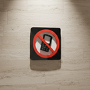 No Mobile Phones - Layered 3D Prohibition Sign