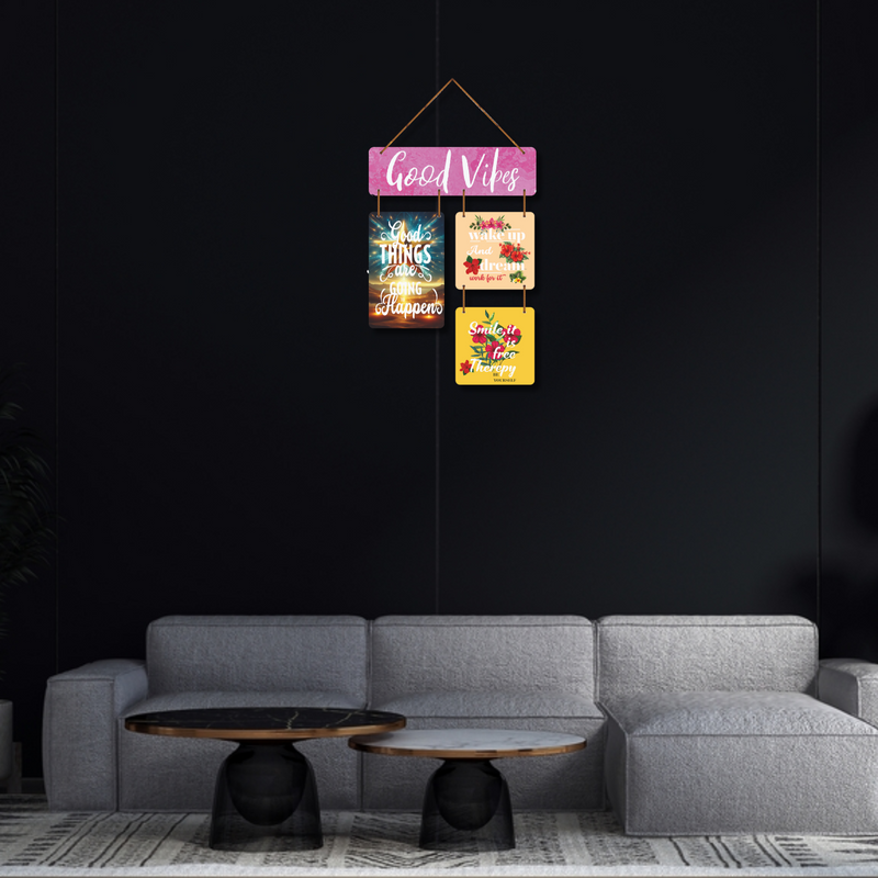 "Wooden Good Vibes Only"  Wall Hanging